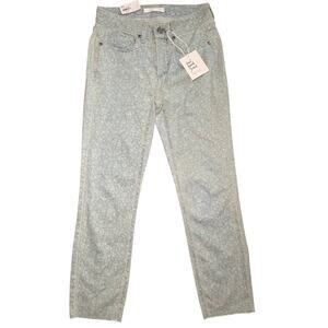 Lauren Conrad Floral Cropped Light Wash Skinny Jeans